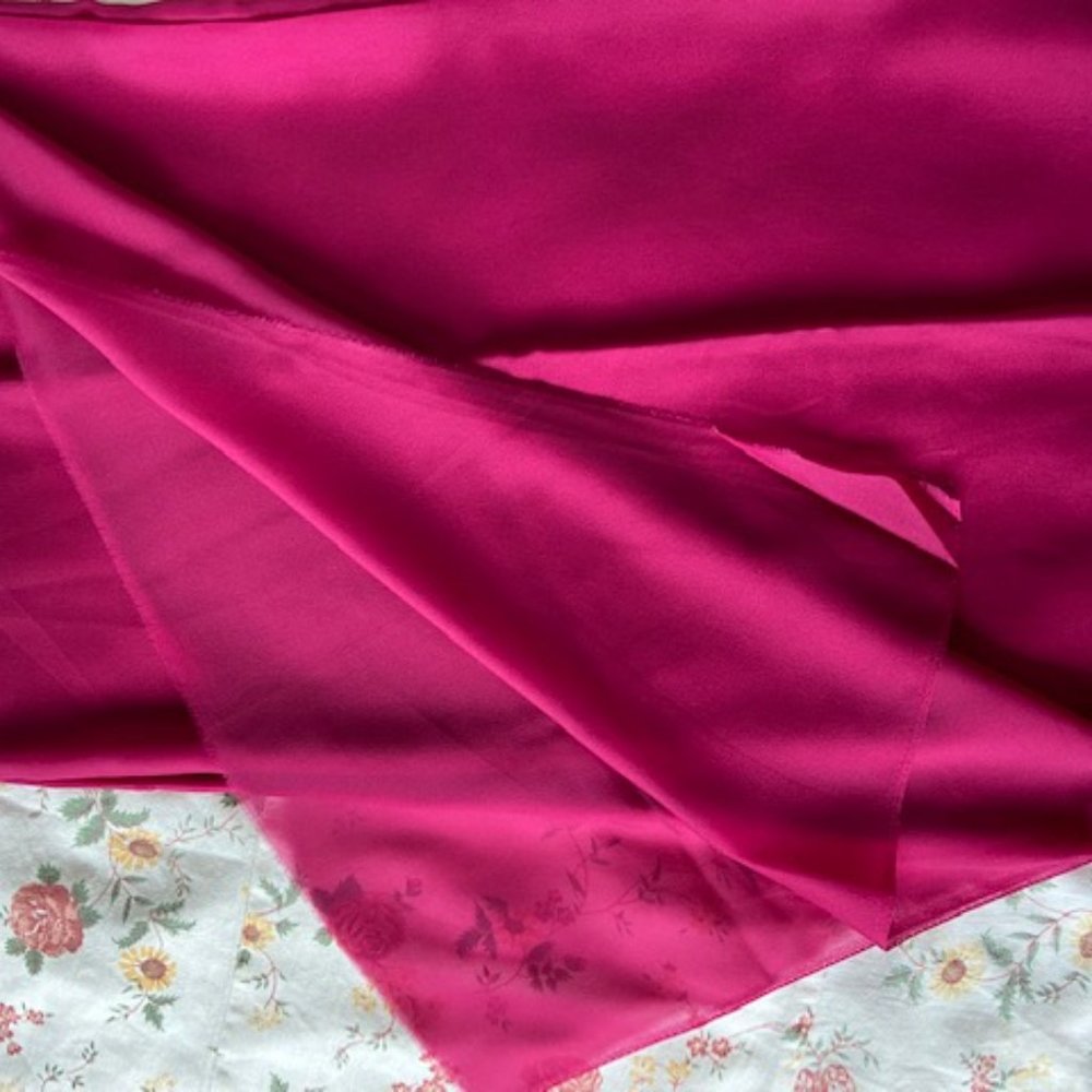 - Over 6 meters burgundy new silky wooly georgette sari multi purpose material